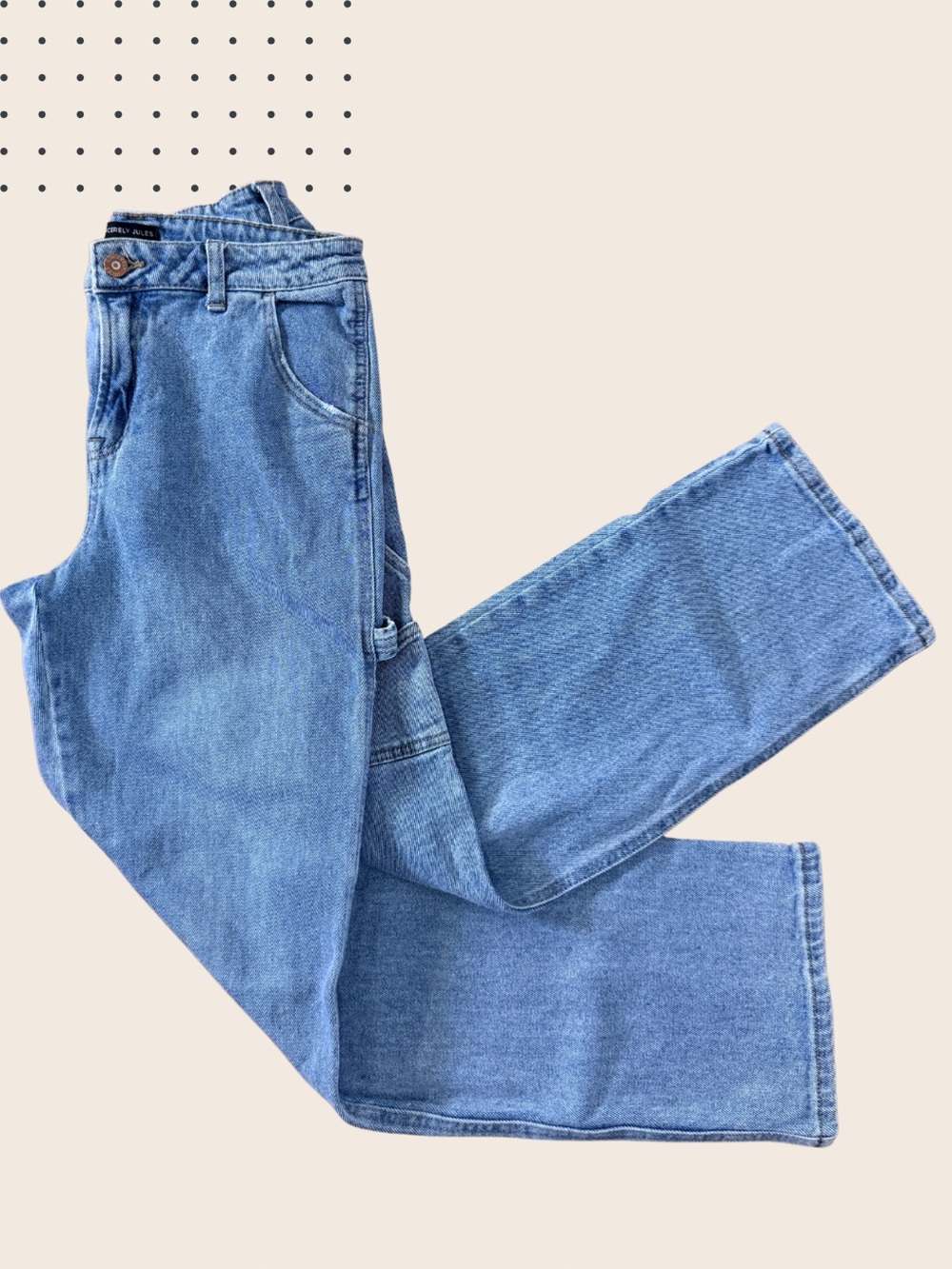 Sincerely Jules Carpenter Jeans Size 7/28 Medium Wash Boyfriend Wide Leg Denim